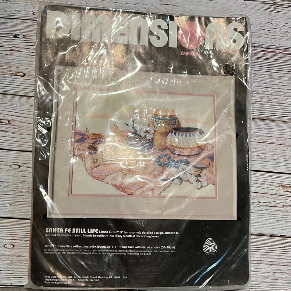 Vtg Dimensions Southwest Crewel Kit Santa Fe